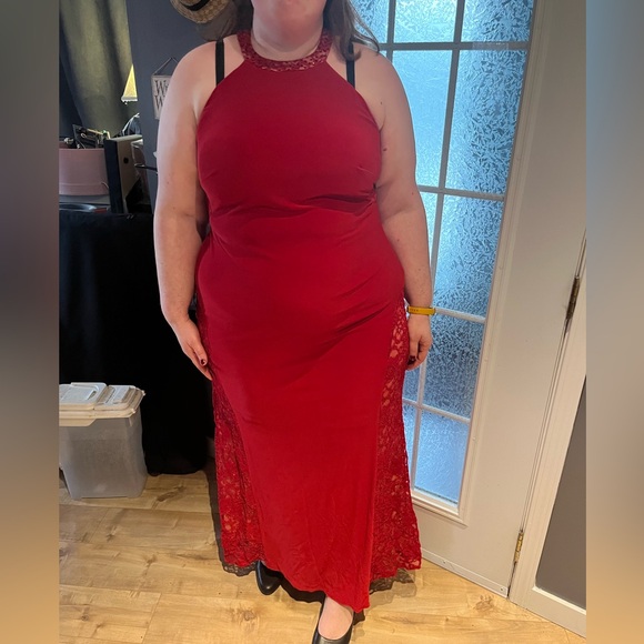 NWT US 16 Addition Elle Evening/Formal Red Dress - Picture 2 of 14